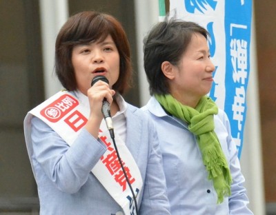 いせだ良子参院比例候補が福岡県久留米市で街頭演説